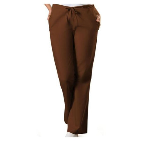 Cherokee Workwear Scrub Pant 4101 Womens 2X Large Petite Chocolate Each - 4101P-CHCW2X