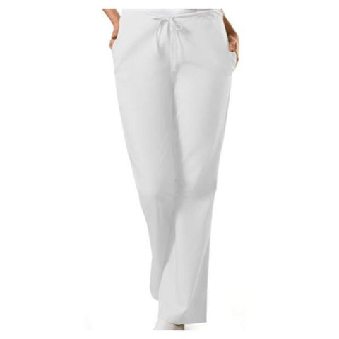 Cherokee Workwear Scrub Pant 4101 Womens X-Small Petite White Each - 4101P-WHTWXS