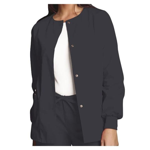 Cherokee Workwear Jacket Warm-Up 65% Polyester / 35% Cotton Poplin Womens Pewter 2XL 3 Pockets Each - 4350-PWTW-2X