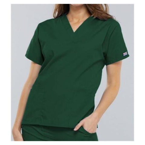 Cherokee Workwear Shirt Scrub Cherokee 4700 Womens Medium Hunter Each - 4700-HUNW-M