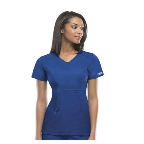 Cherokee Workwear Shirt Scrub Cherokee 4700 Womens Medium Navy Each - 4700-NAVW-M