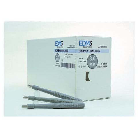 EDML, LLC Biopsy Punch Biopunch 3.0mm Sure Grip Handle SS Bld Disp Strl 25/Bx - BP30