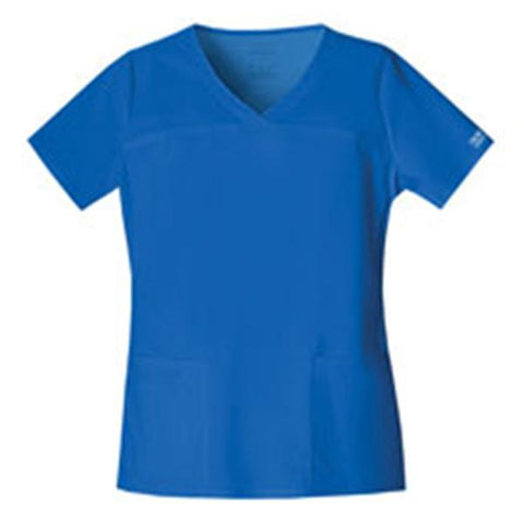 Cherokee Workwear Shirt Scrub Cherokee 4727 Womens 4X Large Royal Blue Each - 4727-ROYW-4X