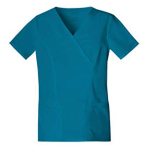 Cherokee Workwear Shirt Scrub Cherokee 4728 Womens 5X Large Caribbean Blue Each - 4728-CARW-5X