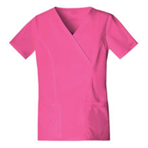 Cherokee Workwear Shirt Scrub Cherokee 4728 Womens Large Pink Each - 4728-SHPW-L