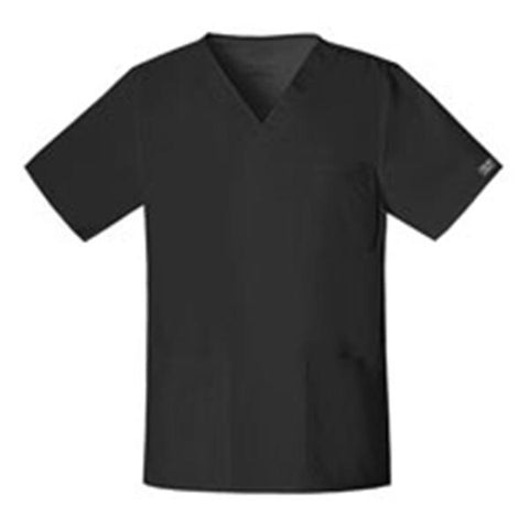 Cherokee Workwear Shirt Scrub Cherokee 4725 Unisex 4X Large Black Each - 4725-BLKW-4X