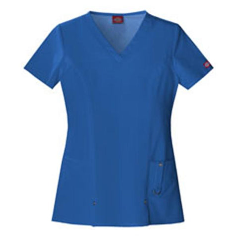 Dickies Shirt Scrub Dickies 82851 Womens X-Small Royal Blue Each - 82851-RYLZXS