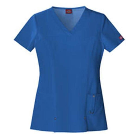 Dickies Shirt Scrub Dickies 82851 Womens 3X Large Royal Blue Each - 82851-RYLZ3X