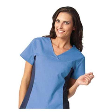 Fashion Seal Shirt Scrub Fashion Seal 7541 Womens Small Navy / Ceil Each - 7541-S