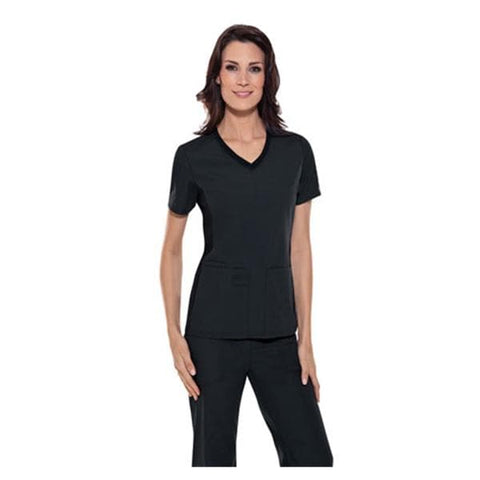 ProFlexibles Shirt Scrub Cherokee 1909 Womens Small Black Each - 1909-BLKB-S