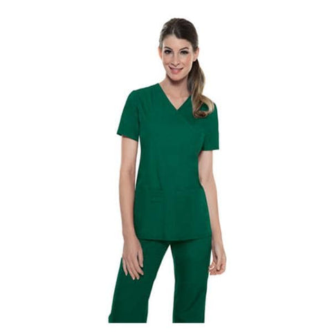 ProFlexibles Shirt Scrub Cherokee 2824 Womens 5X Large Hunter Each - 2824-HNTB-5X