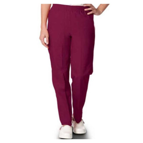 Fashion Seal Scrub Pant Fashion Poplin Womens Small Burgundy Each - 7064-S