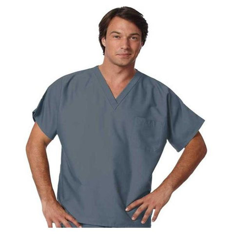 Fashion Seal Shirt Scrub Fashion Seal 78785 Unisex Large Pewter Each - 78785-L