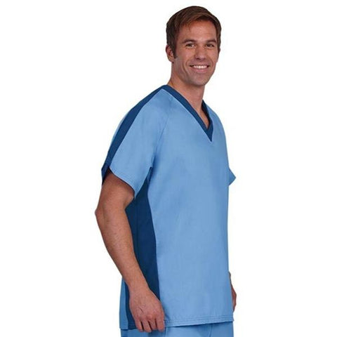 Fashion Seal Shirt Scrub Fashion Seal 7182 Unisex 2X Large Navy / Ceil Each - 7182-2XL
