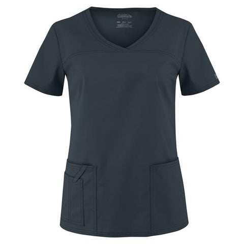 Cherokee Workwear Shirt Scrub Core Stretch Womens 2X Small Pewter Each - 4727-PWTWXXS