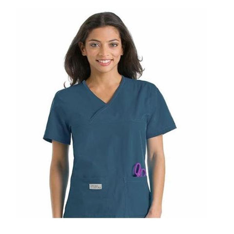 Urbane (TM) Shirt Scrub Urbane Crossover Womens Medium Steel Grey Each - 9534-STP-MED