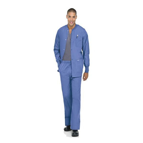 Landau Uniforms Inc. Jacket Warm-Up Ceil Blue Small 5 Pockets Each - 7551-BCP-S
