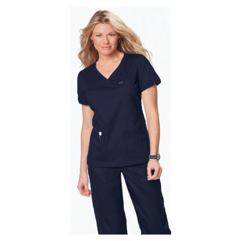 Koi by Kathy Peterson Shirt Scrub 247 Nicole Womens Small Navy Each - 247-12-S