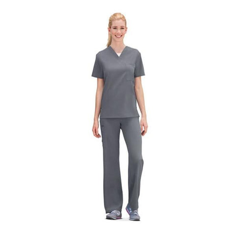 Jockey (TM) Scrubs Shirt Scrub Jockey 2200 Unisex X-Small Pewter Each - 2200-1054-XS