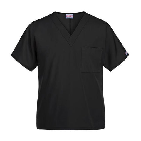 Strategic Partners, Inc Scrub Top Cherokee Tunic Unisex Large Black Each - #4777-BLK-LG