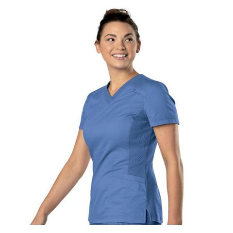 ScrubZone (R) by Landau Shirt Scrub Unisex X-Small Ceil Blue Each - 71221BCPXS