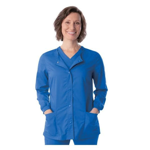 ScrubZone (R) by Landau Jacket Warm-Up 65% Polyester / 35% Cotton Ceil 5X Large Each - 75221BCP5XL