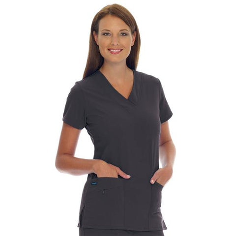 Jockey (TM) Scrubs Shirt Scrub Womens X-Small Charcoal Each - 2206-1004XS