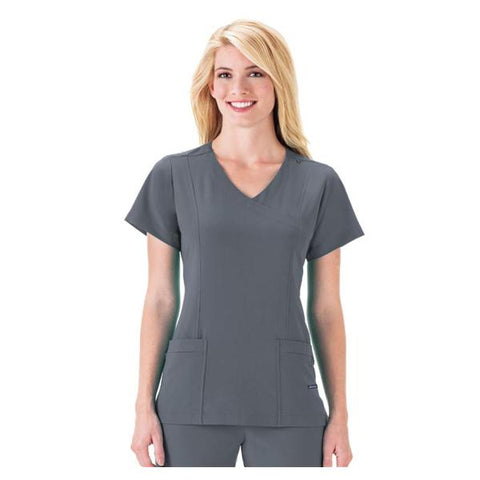 Jockey (TM) Scrubs Shirt Scrub Jockey 2306 Womens 2X Large Pewter Each - 2306-10542XL