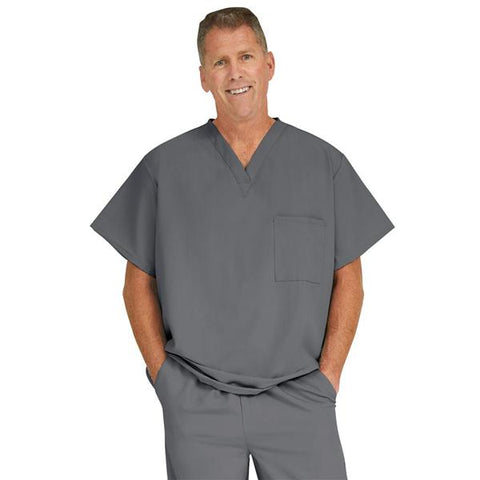 Medline Industries Inc Shirt Scrub Fifth Ave Unisex Large Charcoal Each - 5910CHRL