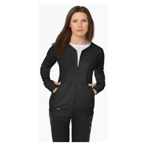 koi Design LLC Jacket Clarity Lite 100% Polyester Dobby Stretch Womens Black Lg 27" 2Pckt Each - 445-002-L