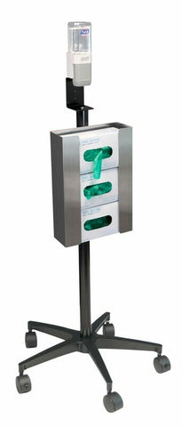 Omnimed Mobile Glove & Hand Sanitizer Stand