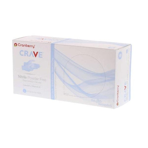 Pro2 Solutions, Inc Gloves Exam Crave Powder-Free Nitrile Latex-Free Large Light Blue 200/Bx, 10 BX/CA - CR3558