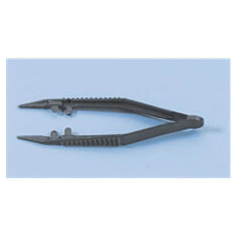 Busse Hospital Disposable Forcep Thumb Posi-Grip Posi-Grip 4" Serrated Straight Plastic Disposable 200/CA - 7195