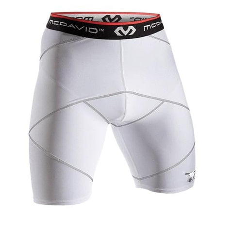 Shock Doctor Inc Shorts Compression Cross Compression White/Gray Size Medium 1/Pr - 8200-M