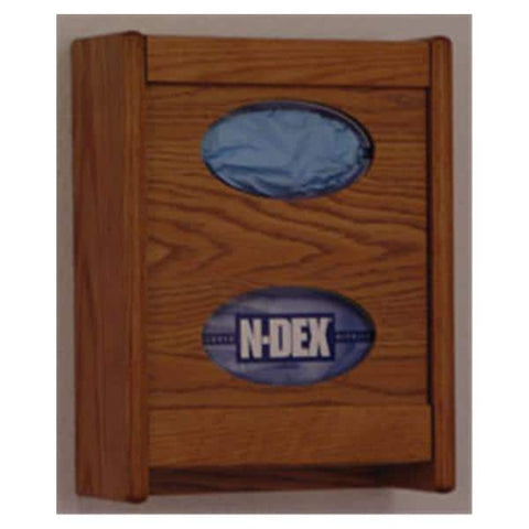 Wooden Mallet Glove Wall Rack 2-Pocket Wood Oval Medium Oak Each - WCG2MO