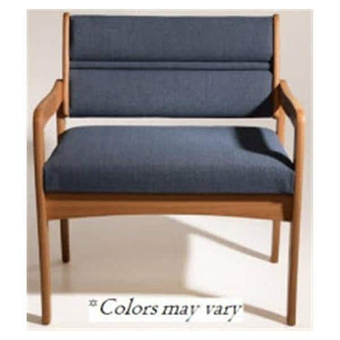 Wooden Mallet Chair Guest Dakota Wave Valley Green/Medium Oak Medium Oak Finish Eachch - DWBA3-1MOVG