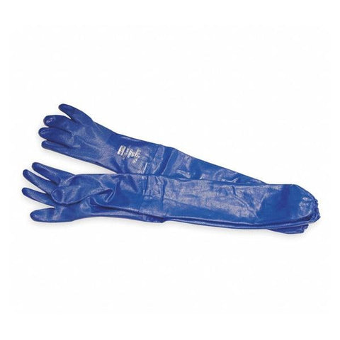 Lab Safety Supply Gloves Chemical Resistant Nitrile 8 Blue 1/Pr - 1AHG1