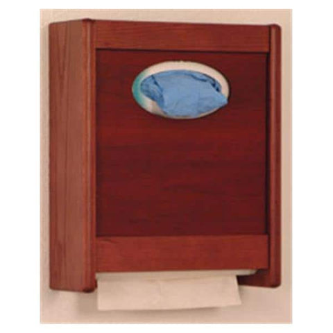 Wooden Mallet Combo Dispenser Glove / Towel / Tissue Wood Oval Mahogany Each - WCX1MH