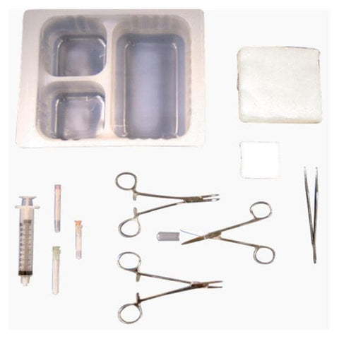 Deroyal Industries Inc Tray Laceration With Baumgartner Needle Holder LF Sterile 30/Ca - 50-1518