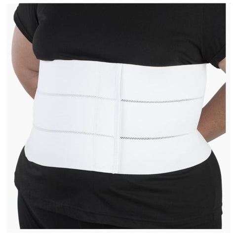 Deroyal Industries Inc Binder Compression Abdominal Elastic Three Panel White Size 9" 2X-Large Each - 13665010