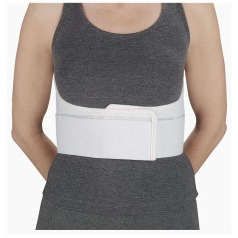 Deroyal Industries Inc Belt Premium Rib Elastic Men Two Panel White Size 6" Small Each - 13790305