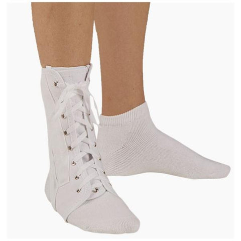 Deroyal Industries Inc Brace Ankle Canvas White Size Small 7-8" Universal Each - 8761-01