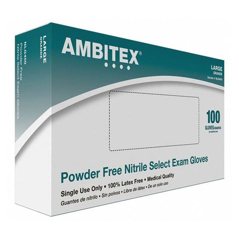 Tradex International, Inc Gloves Exam Ambitex Select Powder-Free Nitrile Latex-Free Lg Royal Blue 100/Bx, 10 BX/CA - NLG400