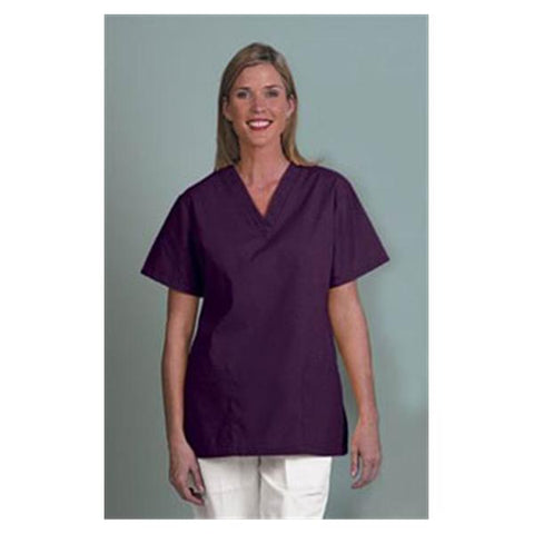 Fashion Seal Shirt Scrub Fashion Poplin Womens X-Large Eggplant Each - 7326-XL
