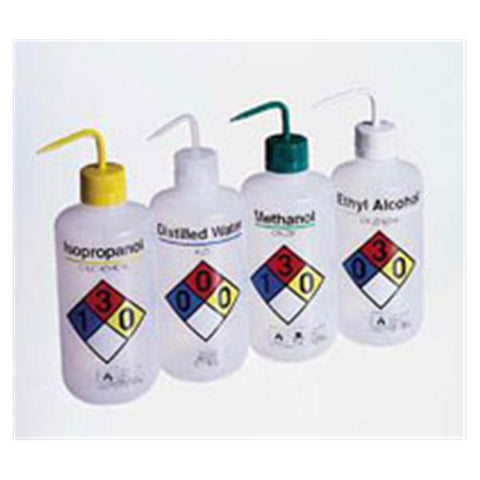 Fisher Scientific Co. Right-To-Know Wash Bottle For Bl Each LDPE Translucent White 500mL 6/PK - 2425-0506