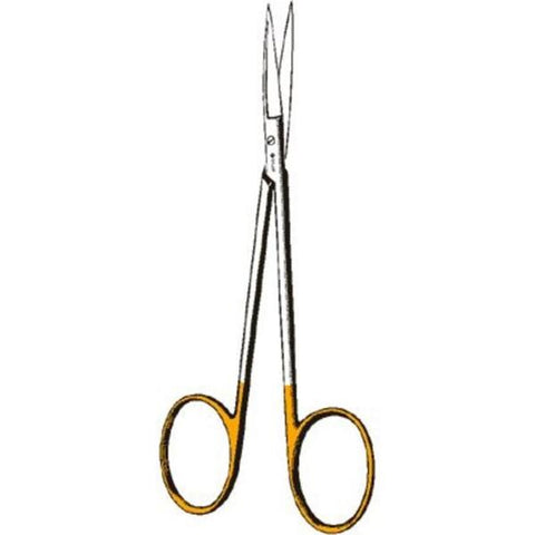 Sklar Instruments Scissors Iris Sklar Edge TC 4-1/2" Sharp/Sharp Smooth Curved SS/TC Each - 16-2505