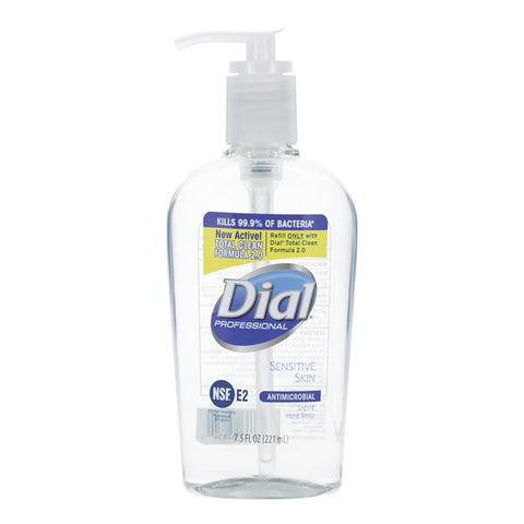 Dial Corporation Soap Liquid Dial Sensitive 7.5 oz Pump Bottle 7.5oz/Ea, 12 Each/CA - 2340082834