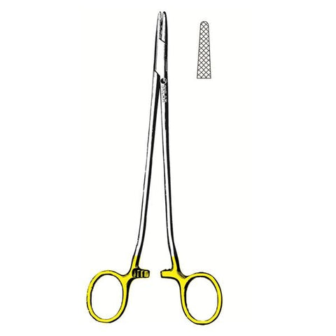Sklar Instruments Holder Needle Sarot 10-1/2" Serrated Jaw Tungsten Carbide Each - 21-8037