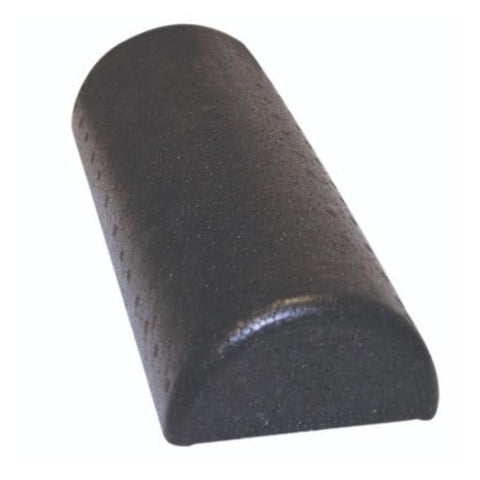 Fabrication Enterprises Roller Therapy CanDo 12x6" Half Round Black X-Firm Composite Foam Each - 30-2291