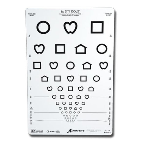 Good Chart Illiterate Vision Testing 10' Testing Distance 14x9" Eachch - Lite Co - 250412